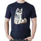 Camiseta Algodão Cachorro Husky Siberiano - Foca na Moda
