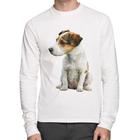 Camiseta Algodão Cachorro Jack Russell Terrier Manga Longa - Foca na Moda