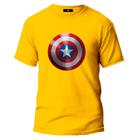 Camiseta Algodão Capitão America Logo Filme Adulto