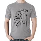 Camiseta Algodão Cavalo Traços - Foca na Moda