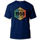 Camiseta algodão cronológica -vintage 1958