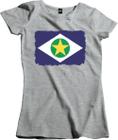 Camiseta Algodão Feminina Bandeira Estado do Mato Grosso Aquarela