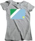 Camiseta Algodão Feminina Bandeira Estado do Mato Grosso do Sul Aquarela