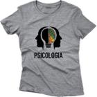 Camiseta Algodão Feminina psicologia rostos Lampada Cérebro