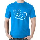 Camiseta Algodão Gatinho Traços - Foca na Moda