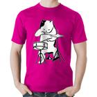 Camiseta Algodão Gato Baterista - Foca na Moda