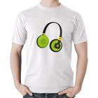 Camiseta Algodão Headphone Verde - Foca na Moda