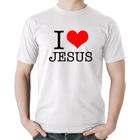 Camiseta Algodão I Love Jesus - Foca na Moda