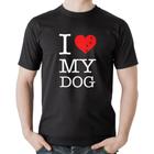 Camiseta Algodão I love My Dog - Foca na Moda