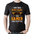 Camiseta Algodão I'm a gamer, I have lots of lives - Foca na Moda