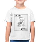 Camiseta Algodão Infantil Arcade Fliperama Projeto - Foca na Moda