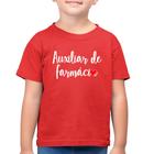 Camiseta Algodão Infantil Auxiliar de Farmácia por Amor - Foca na Moda