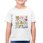 Camiseta Algodão Infantil Brinquedos - Foca na Moda