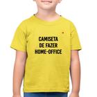 Camiseta Algodão Infantil Camiseta de fazer home-office - Foca na Moda