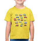 Camiseta Algodão Infantil Carrinhos Coloridos - Foca na Moda