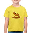 Camiseta Algodão Infantil Cavalinho De Pau - Foca na Moda