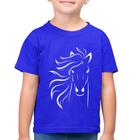 Camiseta Algodão Infantil Cavalo Traços - Foca na Moda