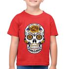 Camiseta Algodão Infantil Caveira Mexicana - Foca na Moda