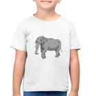 Camiseta Algodão Infantil Elefante Ilustração - Foca na Moda