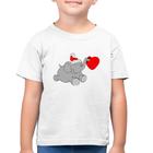 Camiseta Algodão Infantil Elefante Noel - Foca na Moda