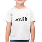 Camiseta Algodão Infantil Evolução da Violoncelista - Foca na Moda