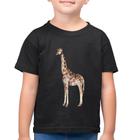 Camiseta Algodão Infantil Girafa - Foca na Moda