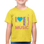 Camiseta Algodão Infantil I love 90's music - Foca na Moda