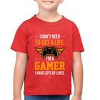 Camiseta Algodão Infantil I'm a gamer, I have lots of lives - Foca na Moda