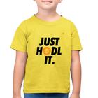 Camiseta Algodão Infantil Just hodl it - Foca na Moda