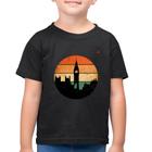 Camiseta Algodão Infantil Londres Vintage Sunset - Foca na Moda