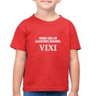 Camiseta Algodão Infantil Minha vida em algarismos romanos - Foca na Moda