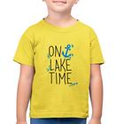 Camiseta Algodão Infantil On Lake Time - Foca na Moda