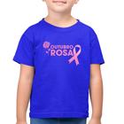 Camiseta Algodão Infantil Outubro Rosa - Foca na Moda