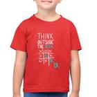 Camiseta Algodão Infantil Think Outside The Box - Foca na Moda