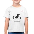 Camiseta Algodão Infantil You are offline - Foca na Moda