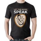 Camiseta Algodão Let the music speak - Foca na Moda