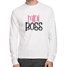 Camiseta Algodão Mini Boss Manga Longa - Foca na Moda