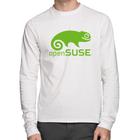 Camiseta Algodão openSUSE Linux Logo Manga Longa - Foca na Moda