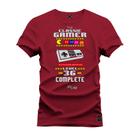 Camiseta Algodão Plus Size Premium Tamanho Especial Game Over 3d Complete