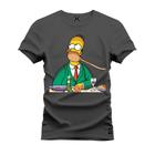 Camiseta Algodão Plus Size Premium Tamanho Especial Homer