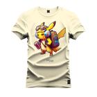 Camiseta Algodão Plus Size Premium Tamanho Especial Pokemom Desbravador