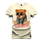 Camiseta Algodão Plus Size Tamanho Grande Urso Snorcs