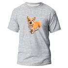 Camiseta Algodão Premium Estampa Digital Cachorro Fofo Leve