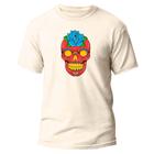 Camiseta Algodão Premium Estampa Digital Caveira Mexicana