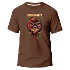 Camiseta Algodão Premium Estampa Digital Nerd Monkey Leve