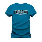 Camiseta Algodão Premium Estampada Chicago USA