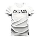 Camiseta Algodão Premium Estampada Chicago USA