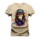 Camiseta Algodão Premium T-Shirt Nft Monkey