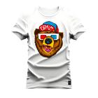 Camiseta Algodão Premium T-Shirt Urso Oculos