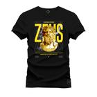 Camiseta Algodão Premium T-Shirt Zeus Rei